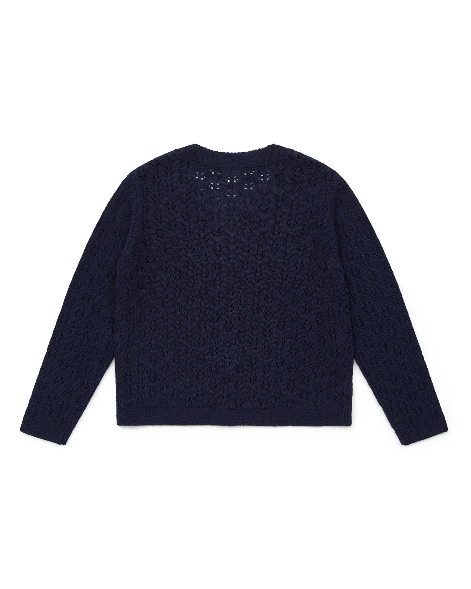 Cardigan Retro Bleu En Maille
